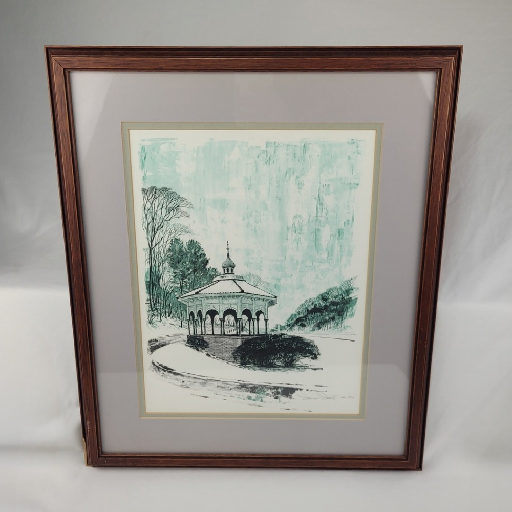 David Diehl Signed Numbered Print Eden Park Gazebo Cincinnati 140/700 Framed Art